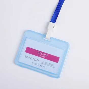1 adet Şeffaf Kart Kapağı Şeker Renkli KİMLİK Kartı Kol Su Geçirmez Toz Geçirmez Kart Durumda PP kart tutucu Dayanıklı Ofis Malzemeleri