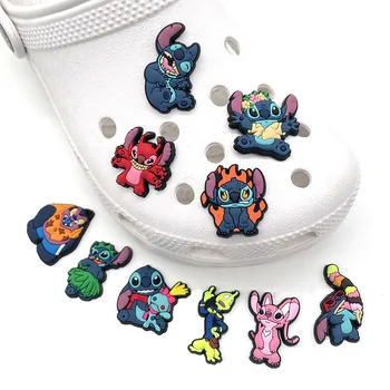 10 adet Sevimli Karikatür Dikiş Crocs Takılar PVC Ayakkabı Takılar Çanta DIY Ayakkabı Aksesuarları Croc Sandalet Toka Dekorasyon Kız Hediye