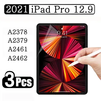 (3 Paket) kağıt Gibi Film Apple iPad Pro 12.9 2021 İçin 5th Nesil A2378 A2379 A2461 A2462 Tablet Ekran Koruyucu Film