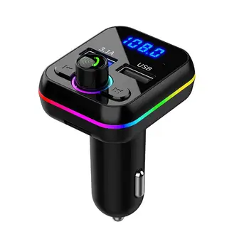 Araba Mp3 Müzik Çalar Bluetooth uyumlu V5. 0 Eller Serbest Çağrı USB U Disk Fm Verici Hızlı şarj fişi
