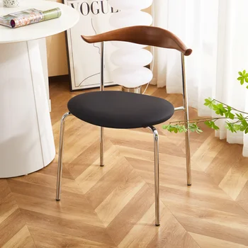 Mutfak İskandinav yemek sandalyeleri Oturma Odası Salonu Lüks Tasarımcı Sandalyeler Yatak Odası Deri Sillas De Comedor Ev Mobilyaları GPF5YH