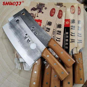SHUOJI Usta El Yapımı Mutfak Bıçağı Dövme Yüksek Karbonlu Çelik Bıçak Çin Mutfak Cleaver Eski Moda Bıçak Şef Araçları
