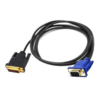Çift Bağlantı DVI-I DVI VGA D-Sub Video Adaptör Kablosu Dönüştürücü